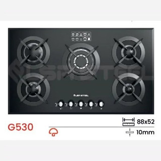 اجاق گاز 5 شعله شیشه ای G530 السا استیل